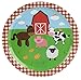 Juvale Farm Themed Party Decorations - 144-Piece Set, Serves 24, 9 In Plates & 9 Oz Cups, Red & White Checkered Animal Design - Farm Birthday Decorations, Party Plates & Napkins