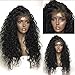 360 Frontal Wigs Full Lace Human Hair Wig Deep Curly 180% Density Natural Color Per-Plucked Baby Hair Around (16 Inch)
