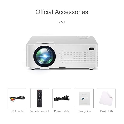 Proyector, 2200 lúmenes HD Video proyector Home Cinema LCD Movie ...