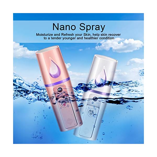 2-Pieces-Nano-Facial-Mister-Portable-Mini-Face-Mist-Steamer-Handy-Mist-Sprayer-with-Mirror-Design-Moisturizing-and-Hydrating-for-Skin-Care-Makeup-Eyelash-Extension-White-Pink 2 Pieces Nano Facial Mister Portable Mini Face Mist Steamer Handy Mist Sprayer with Mirror Design Moisturizing and…