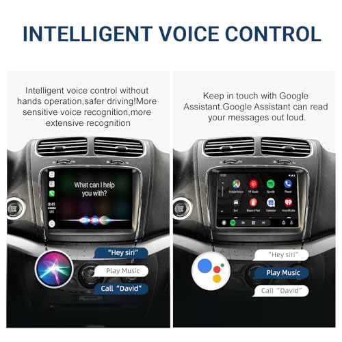 Wireless CarPlay & Android Auto Kit di Retrofit Decoder per Fiat Freemont/Chrysler 300C / Dodge/Maserati, Adattatore di Plug & Play con SWC, Wi-Fi, Bluetooth, Controllo Vocale e Navigazione GPS