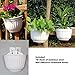 4 Pack Wall Hanging Planter Pots Vertical Garden Living Wall Mount Window Hang Box Plastic Container Indoor Outdoor for Plants Flowers Kitchen Herbs Holder with Drainage Water Reservoir Decor Whitethumb 4