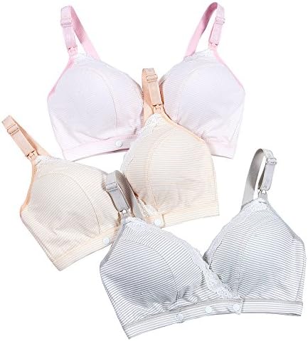 kapoki Womens Nursing Bra Tank Front Three Button Adjust Maternal Postpartum Bra Bralette with Free Bra Washing Bag