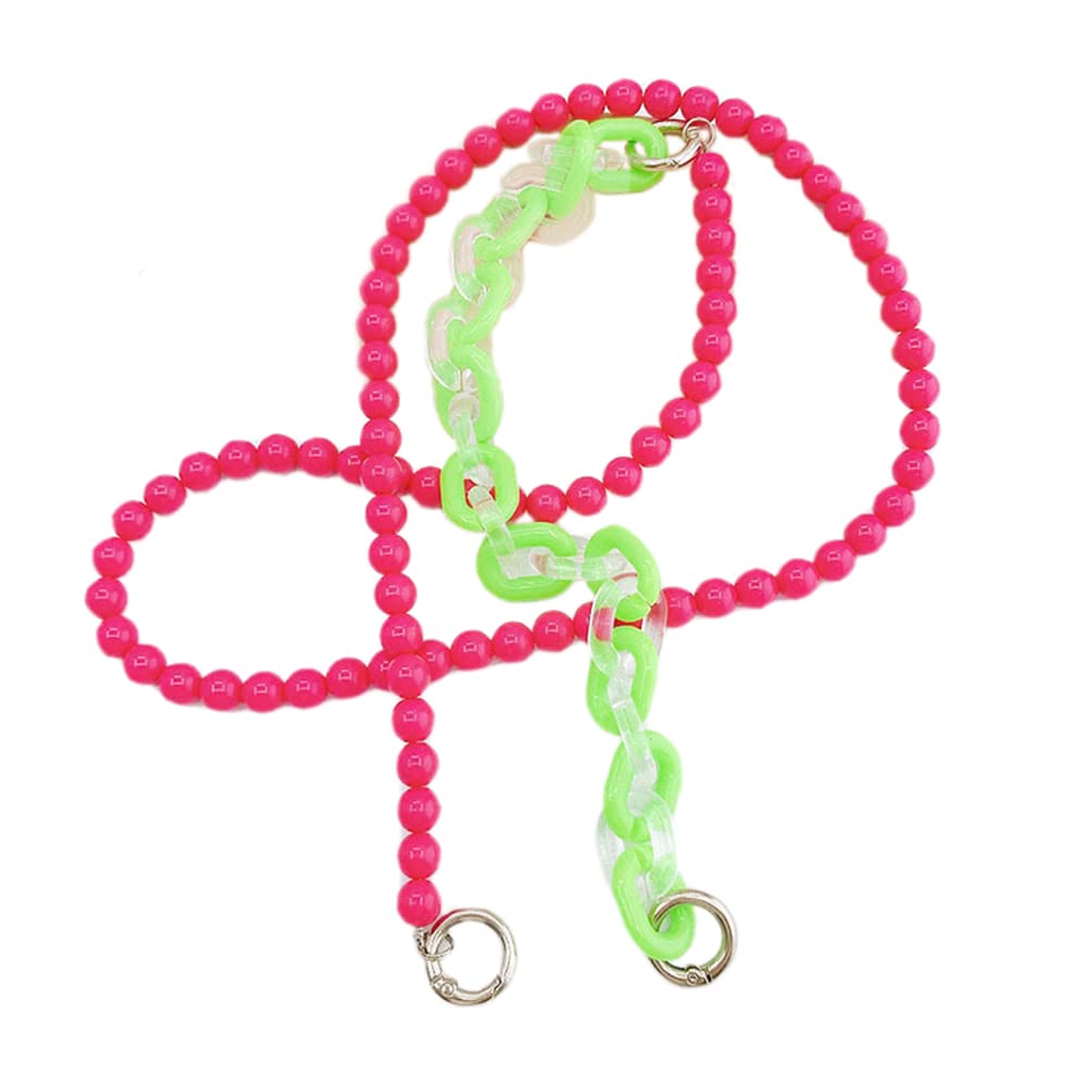 Universal 2-in-1 Removable Beads Mobile Phone Chain Bag Chain, Mobile Phone Lanyard Mobile Phone Case Pendant Wrist Strap Chain Mobile Phone Neck Strap Hanging Chain Beads Phone Chain Carrying Strap