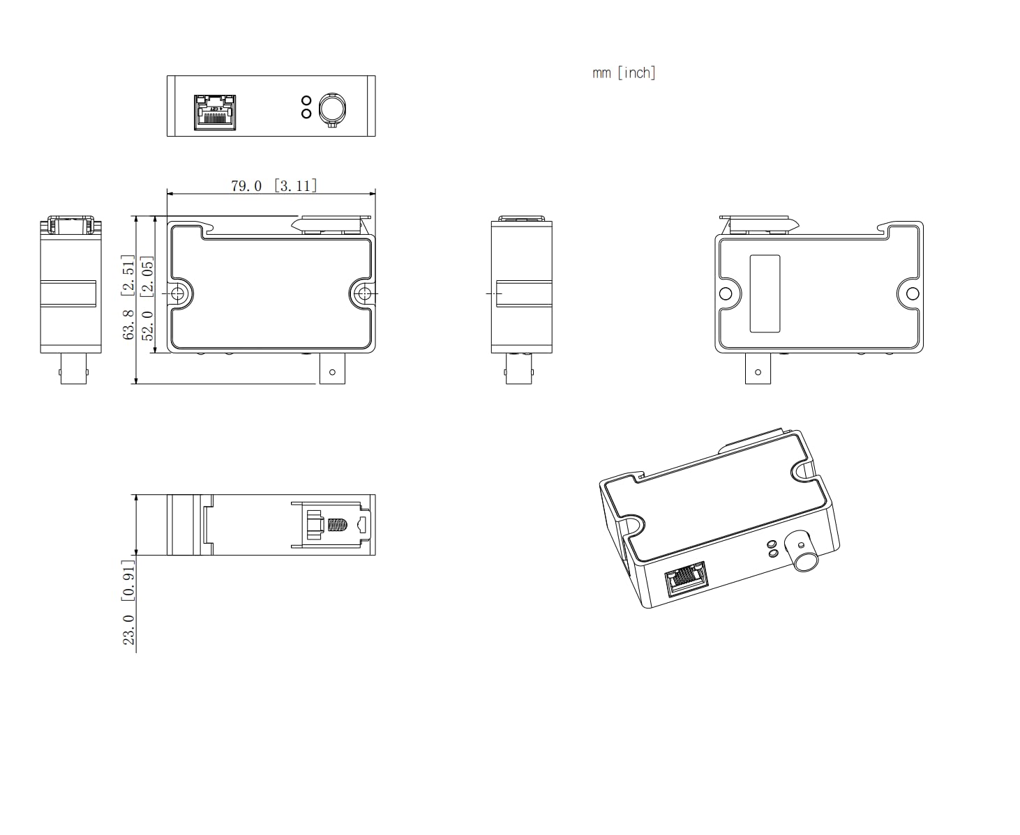 EmpireTech Coaxial Cable Single-Port Ethernet Over Coax Extender EOC Converter IP Over Coax max 3000ft POE Power and Data Transmission Over Regular RG59 LR1002-1ET+LR1002-1EC