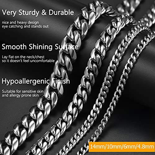 PROSTEEL Eboy Chains Chocker Men's Chain Necklaces 18 inch 6MM 316L