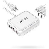 VPSUN USB C Charger 8 Port Block, Fast Charging Station for Multiple Devices,Multiport USB Charging Hub for iPhone,Samsung,Switch,Fan,Speaker,lamp,etc.