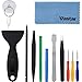 Vastar 13 Pieces Professional Opening Pry Tool Repair Kit with Non-Abrasive Nylon Spudgers, Anti-static Tweezers and Additional Screwdrivers