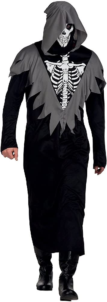 Boland - Adult costume skeleton guard, hooded suit and mask, various sizes, Grim man, carnival, theme party, Halloween