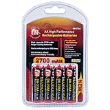 CTA Digital DB-27AA AA Rechargeable NiMH Battery (2700mAh, 1.2V)  - 4 Pack