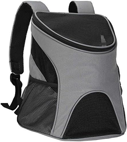 Pet Carrier, Itery Pet Carrier Travel Cat Litter Backpack Dog House with Mesh Windows for pets up to 5.5 pounds (Gray)
