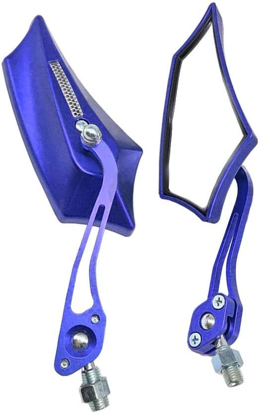 Mintice Blue Universal Motorcycle Motorbike Bike 8 / 10mm Rear View Side Mirror Scooter