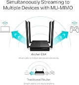 TP-Link Archer C64 MU-MIMO Dual-Band Wireless Router Gigabit Ethernet AC1200 view 5