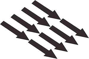 Beiyier Large Removable 8-Piece 12" Vinyl Directional Arrow Stickers, Adhesive Floor Decals for Waterproof Marking and Safe Road Instructions (5×12 inches, Black