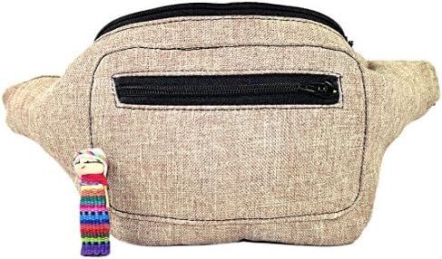 Santa Playa Stylish Classic Canvas Fanny Pack with Hidden Pocket Handmade by (Butter Canvas)