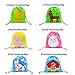 CiyvoLyeen Farm Animal Barnyard Drawstring Backpacks Party Favor Goodie Bags for Boys Girls Birthday Party Supplies 12 Pack