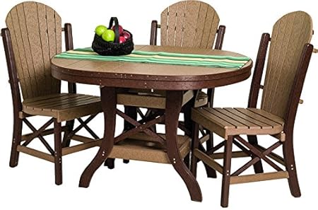 Amazon Com Poly Lumber Patio Furniture Set Including 1 Oval Table