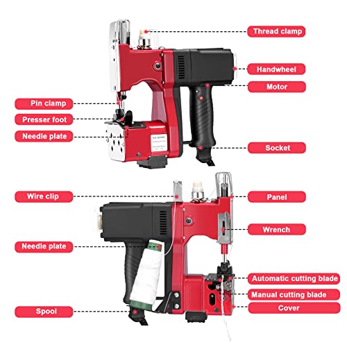 Kotsy 220 V Sewing Machine for Bags 2 Seconds/Bag, Sewing Machine for Bags/Fabric/Rice/Paper/Plastic Bags for Sewing Bags