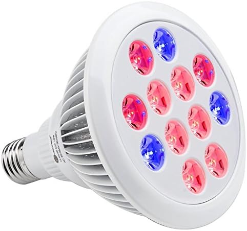 MAIBET LED Plant Growing Light Lamp Bulbs 12W with Wide Area Coverage ,E26 12W Full Spectrum Lamp for Outdoor Indoor Patio Lawn Garden Greenhouse Germination Growing Light Bulbs( E26 12w 3 Bands)