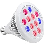 MAIBET LED Plant Growing Light Bulbs,E26 12W Full Spectrum for Outdoor/Indoor Greenhouse Germination Growing (12W)