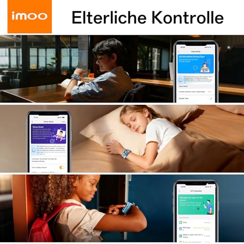 imoo Z3 Children's Smartwatch, 4G Voice Call, 1.5 Inch HD Screen, Water Resistant up to 20 m, 8 GB Large Memory, Class Mode & Sleep Mode with Accessory Set (Blue)