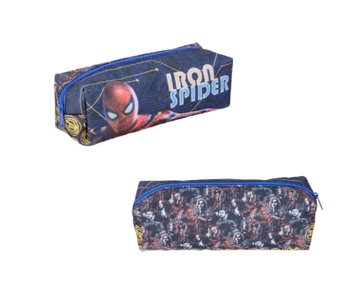 Children's 20cm Pencil Case Holiday, Back to School - Iron Spiderman