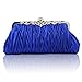 Kingluck Silk Cocktail Evening Handbags/Clutches in Gorgeous Silk More Colors Availabl, Blue, 27cm (L) x 13cm (H) x 3cm (W).