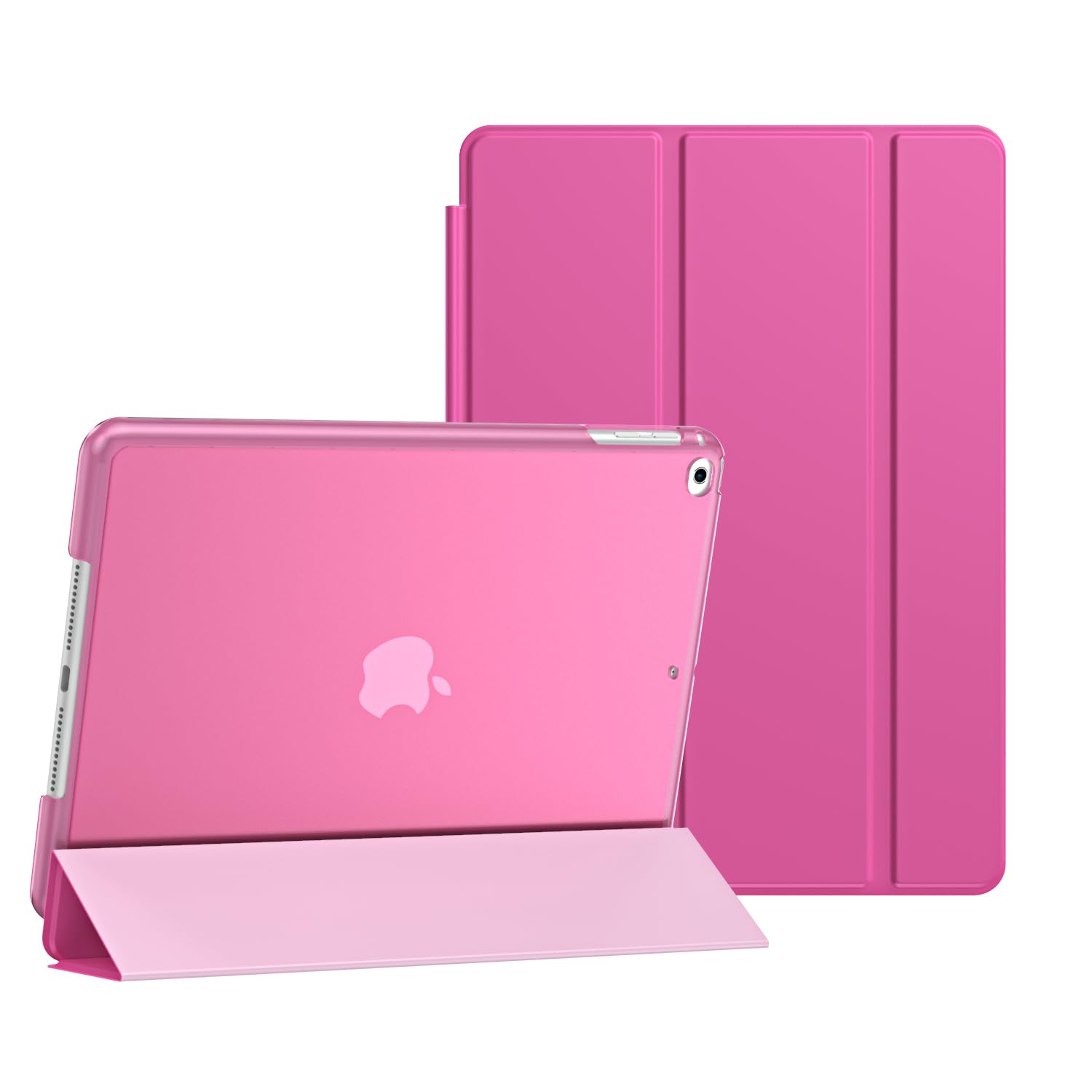Smart Magnetic Stand Cover For Apple iPad Air 1 Air 2 9.7 iPad 5th Generation 2017 and iPad 6th Generation 2018 (Pink)