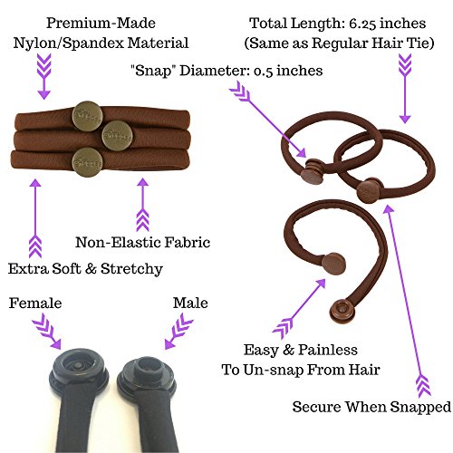 Amazon Com Snappee Snap Off Hair Ties For Curly Thick Natural
