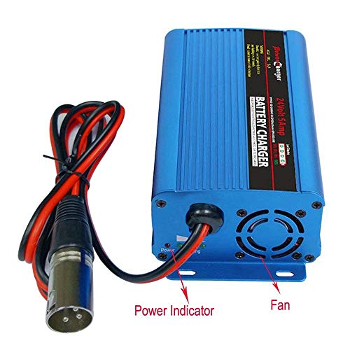 24V 5Amp Scooter Battery Charger for Wheel Chair, Smart Automatic Battery Charger, Portable Battery Maintainer With XLR Connector for Car Boat Lawn Mower Marine Scooter Wheelchair Motorcycle eBike