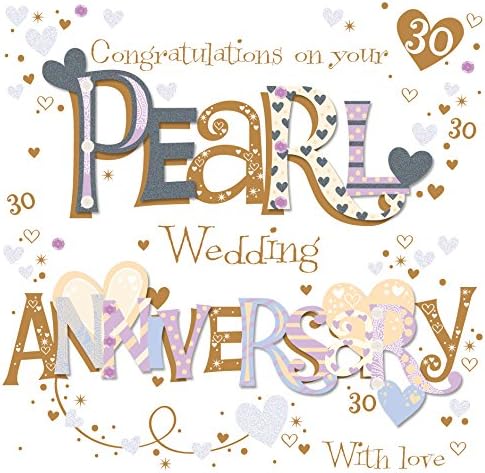 On Your Pearl 30th Anniversary Greeting Card By Talking Pictures Cards Amazon Co Uk Office Products