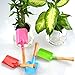 Annymall Garden Tools 4-Piece Shovel Set, Metal with Sturdy Wooden Handle Safe Gardening Tools Trowel Shovel for Women,Teens,Men(Pink/Green/Blue/Red)