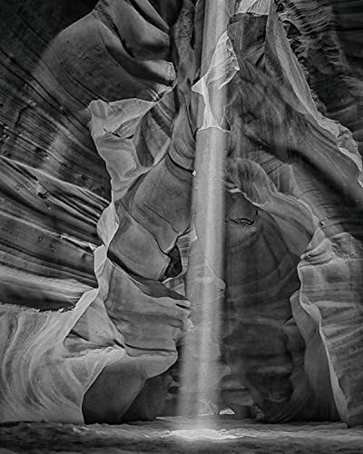 Antelope Canyon Black and White Wall Art Large Wall Art Living Room Wall Art Black and White Art Home Wall Decor Fine Art Photograph