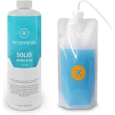 EKWB EK-CryoFuel Solid Premix PC Coolant and EK-Loop Foldable Filling Bottle, 1000mL, Azure Blue