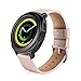 For Samsung Galaxy Watch 42mm Gear Sport Bands, 20mm Premium Soft Genuine Leather Watch Strap with Stainless Clasp, Replacement Band for Ticwatch E/Garmin Vivoactive 3 Smartwatch