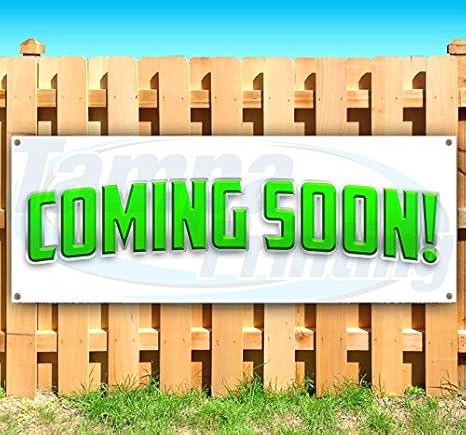 Amazon Com Coming Soon 13 Oz Heavy Duty Vinyl Banner Sign With