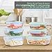 Elacra Glass Meal Prep Containers with Locking Lids [6-Piece] - Leakproof Glass Food Storage Containers for Kitchen Organization and Storage - Microwave, Freezer & Dishwasher Safe Lunch Containers!