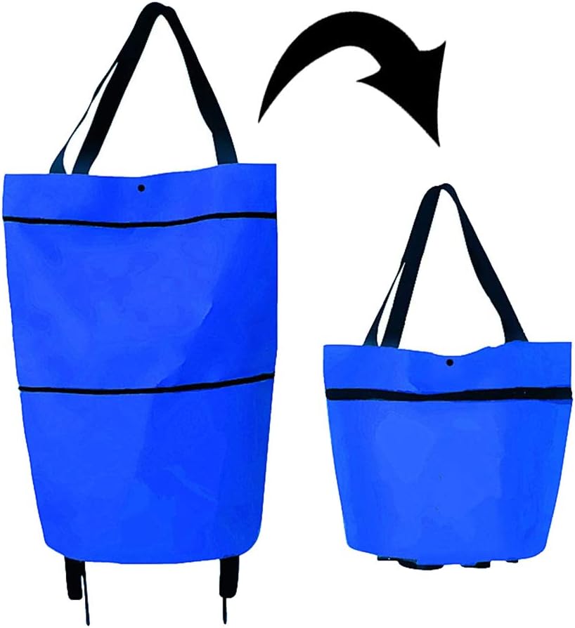 Bolsa de compras plegable, Bolsa de carrito de compras plegable 2 en 1