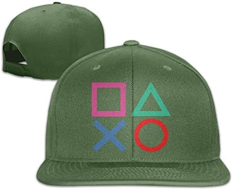 Playstation Joypad Flat Bill Snapback Adjustable Ball Hat Black