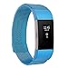 Lwsengme Metal Bands for Fitbit Charge 2,Charge2 Tracker Replacement. Magnet Strap Lock Large Small (Milanese-Blue+Purple, 5.5