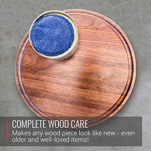 Wood Wax Applicator included made with Coconut Oil and Beeswax