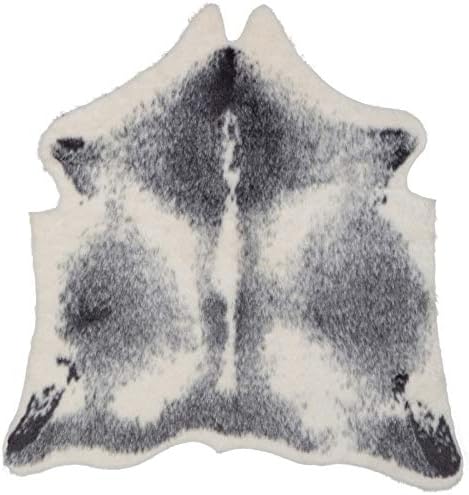 Rugmall Faux Cowhide Rug Floor Rugs For Living Room Bedroom Decoration,Grey