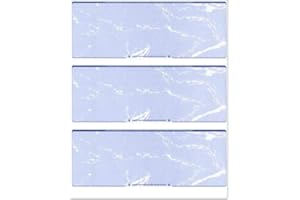 COMPUCHECKS 300 Computer Checks | 3 Blank Checks Per Page | 100 Sheets/300 Checks (Blue Marble) Blank Check Stock for Personal and Business Use - Computer Laser Check | Payroll Checks