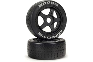 ARRMA DBoots Hoons 42/100mm Silver Belted RC Tires Mounted on 2.9" 5-Spoke 17mm Hex Wheels (Set of 2): ARA550070, Black