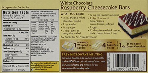 Baker's, Premium White Chocolate Baking Bar, 4oz Bar (Pack of 4) - Thumbnail 4