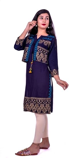 Printed Kurti with Jacket