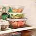 Silicone Stretch Lids by Archer - Set of 7 Reusable Clear Food Covers (inc XL 11 inch) - Stretch Each Lid to Cover Your Bowls, Cups, Plates, Containers, Tupperware, Pyrex - Microwave, Dishwasher Safe