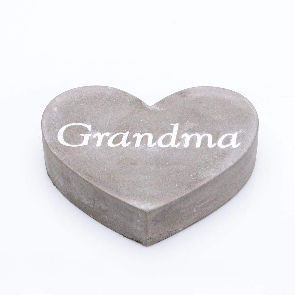 Thoughts of you Concrete Graveside Memorial Heart Plaque - Grandma