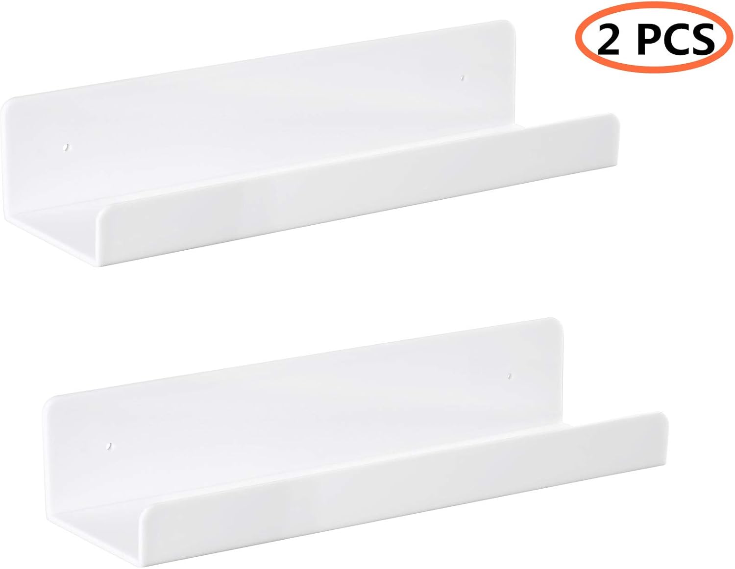 white floating picture ledge