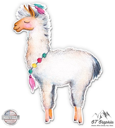 Cute Llama Watercolor - 3